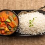 Sambar Rice or Sambar Sadam - One Pot Meal from South Indian state tamil nadu and kerala